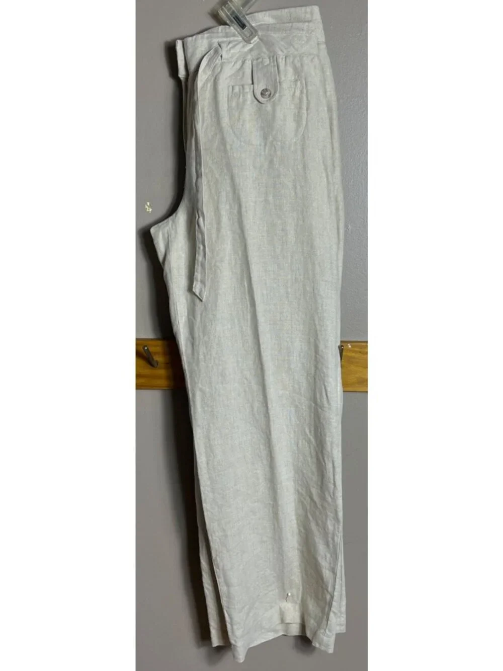 NWT Linen Pants Flax Resort Coastal Vacation Brunch Festival Charter Club Wom 12
